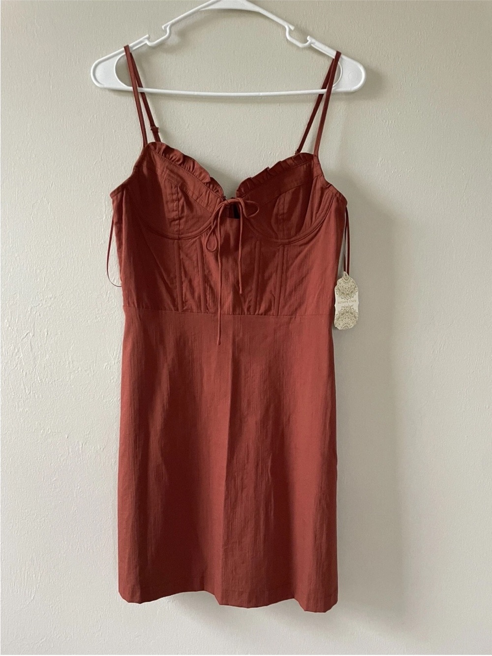 Altar’d State Dress Corset Size Small Burnt Orange Adjustable Straps NEW